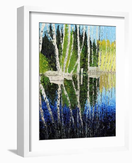 Birch Tree Reflections-Kevin Dodds-Framed Giclee Print