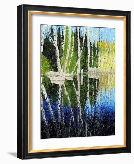 Birch Tree Reflections-Kevin Dodds-Framed Giclee Print