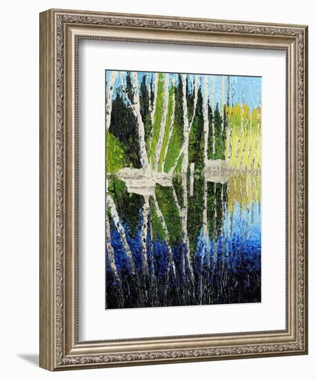 Birch Tree Reflections-Kevin Dodds-Framed Giclee Print