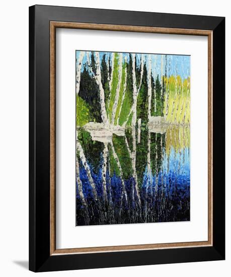 Birch Tree Reflections-Kevin Dodds-Framed Giclee Print