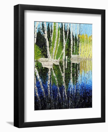 Birch Tree Reflections-Kevin Dodds-Framed Giclee Print