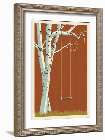 Birch Tree-Lantern Press-Framed Art Print