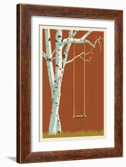 Birch Tree-Lantern Press-Framed Art Print