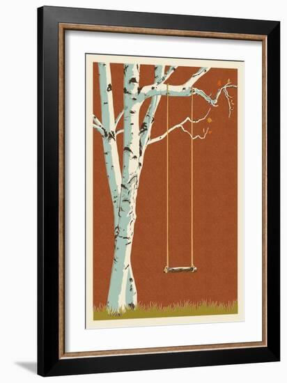 Birch Tree-Lantern Press-Framed Art Print