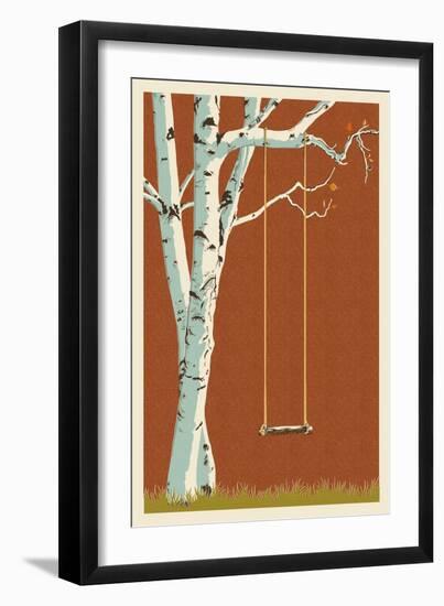 Birch Tree-Lantern Press-Framed Art Print