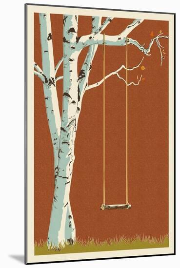 Birch Tree-Lantern Press-Mounted Art Print