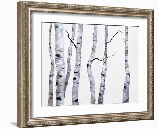 Birch Trees I-Sheila Finch-Framed Art Print