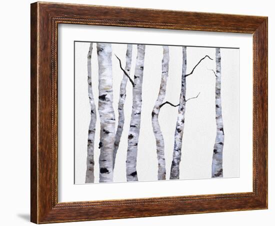 Birch Trees I-Sheila Finch-Framed Art Print