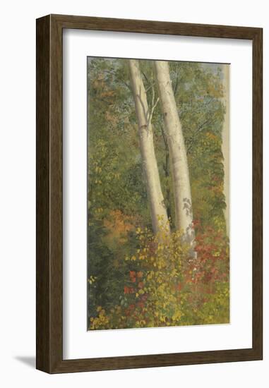 Birch Trees in Autumn-Frederic Edwin Church-Framed Premium Giclee Print