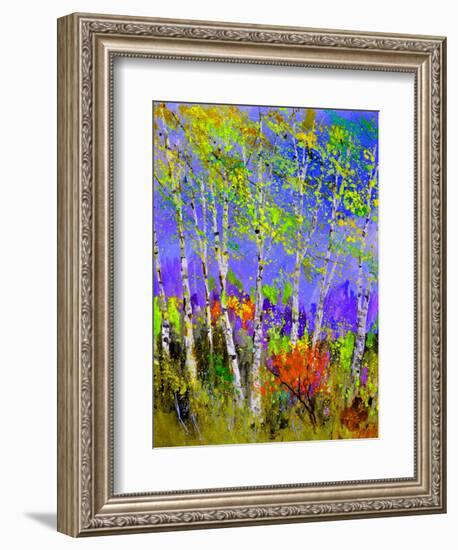 Birch Trees In Spring-Pol Ledent-Framed Art Print