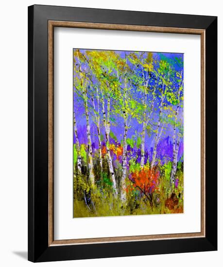 Birch Trees In Spring-Pol Ledent-Framed Art Print