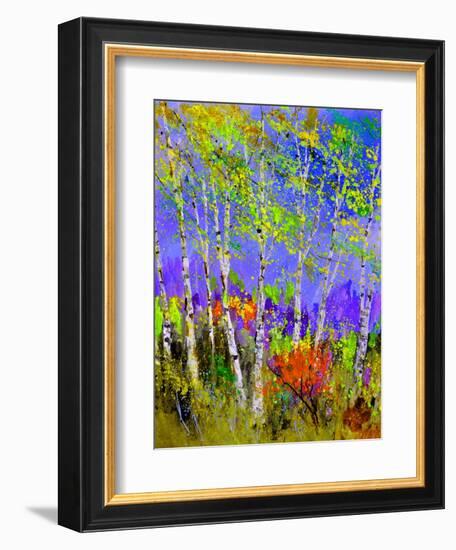 Birch Trees In Spring-Pol Ledent-Framed Art Print