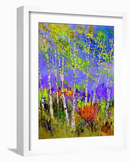Birch Trees In Spring-Pol Ledent-Framed Art Print