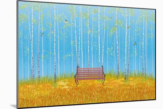 Birch Trees in the Fall-Milovelen-Mounted Art Print