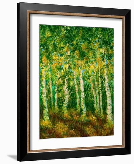 Birch Trees-Bonnie B. Cook-Framed Giclee Print