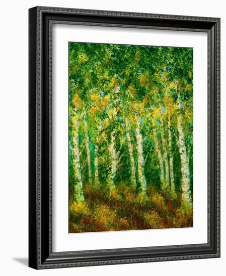 Birch Trees-Bonnie B. Cook-Framed Giclee Print