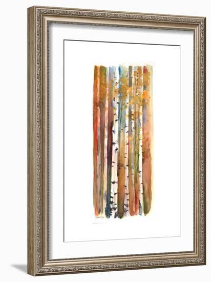 Birches in Autumn, 2013-John Keeling-Framed Giclee Print