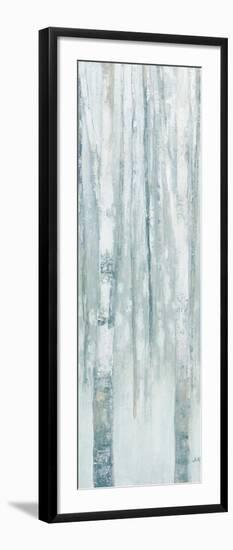 Birches in Winter Blue Gray Panel I-Julia Purinton-Framed Art Print