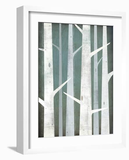 Birches Winter Woods II-Ryan Fowler-Framed Art Print