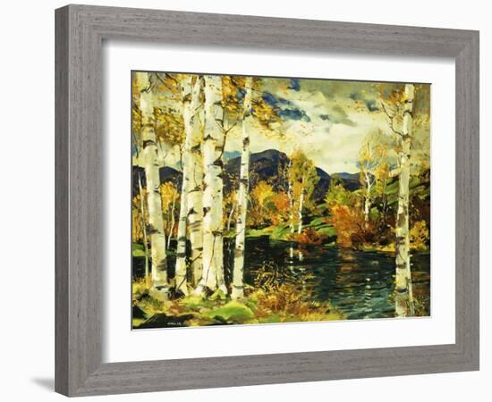 Birches-Jonas Lie-Framed Giclee Print