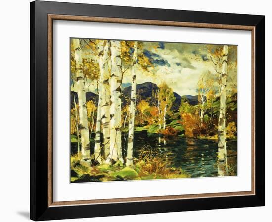 Birches-Jonas Lie-Framed Giclee Print