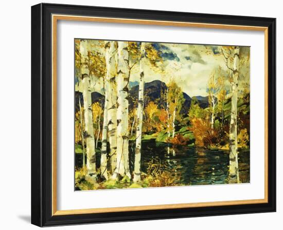 Birches-Jonas Lie-Framed Giclee Print