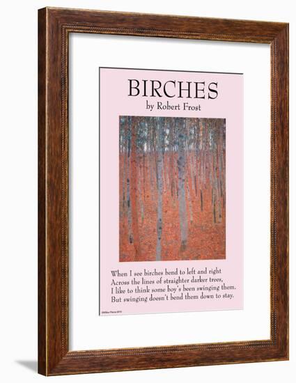 Birches-null-Framed Art Print