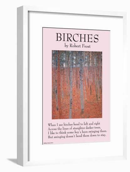 Birches-null-Framed Art Print