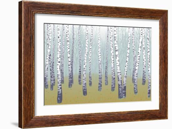 Birches-Milovelen-Framed Art Print