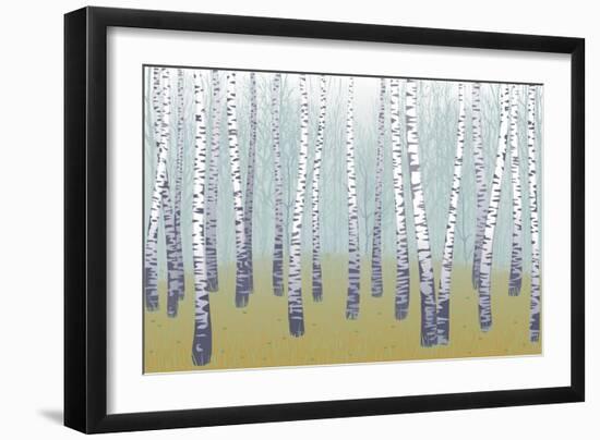 Birches-Milovelen-Framed Art Print