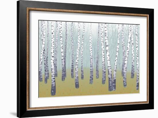 Birches-Milovelen-Framed Art Print