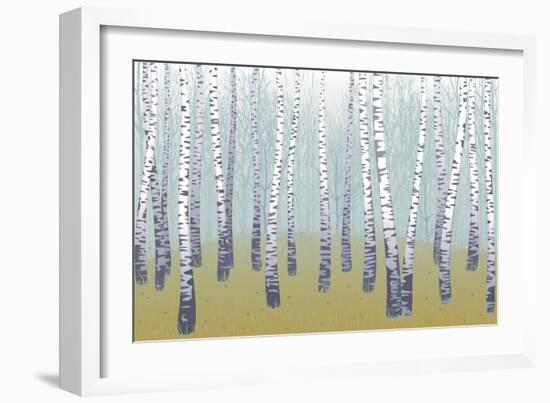 Birches-Milovelen-Framed Art Print