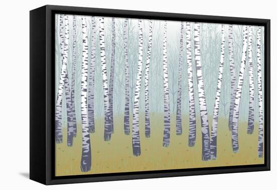 Birches-Milovelen-Framed Stretched Canvas