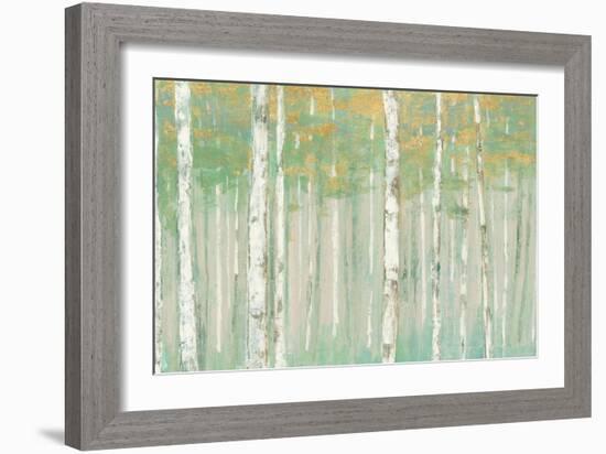 Birchs at Sunrise Gold Crop-Julia Purinton-Framed Art Print