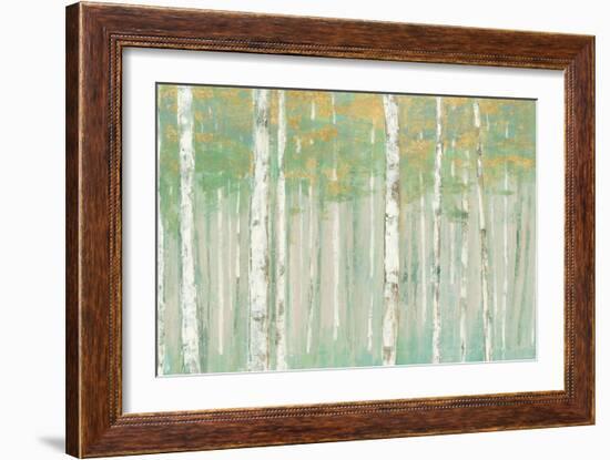 Birchs at Sunrise Gold Crop-Julia Purinton-Framed Art Print