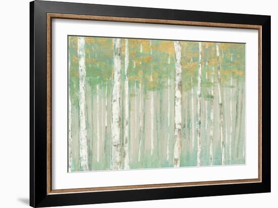 Birchs at Sunrise Gold Crop-Julia Purinton-Framed Art Print