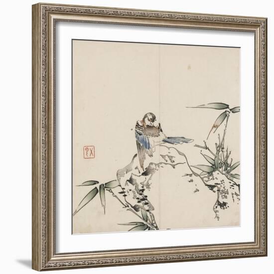 Bird and Bamboo-Wu Yun-Framed Art Print