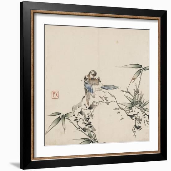 Bird and Bamboo-Wu Yun-Framed Art Print