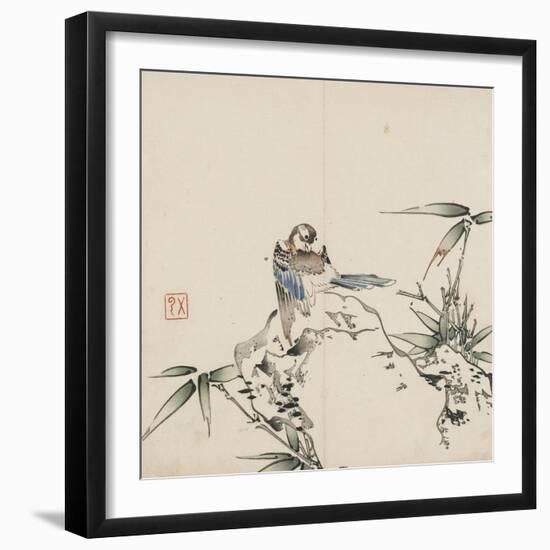 Bird and Bamboo-Wu Yun-Framed Art Print