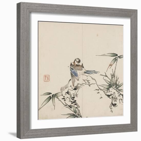 Bird and Bamboo-Wu Yun-Framed Premium Giclee Print