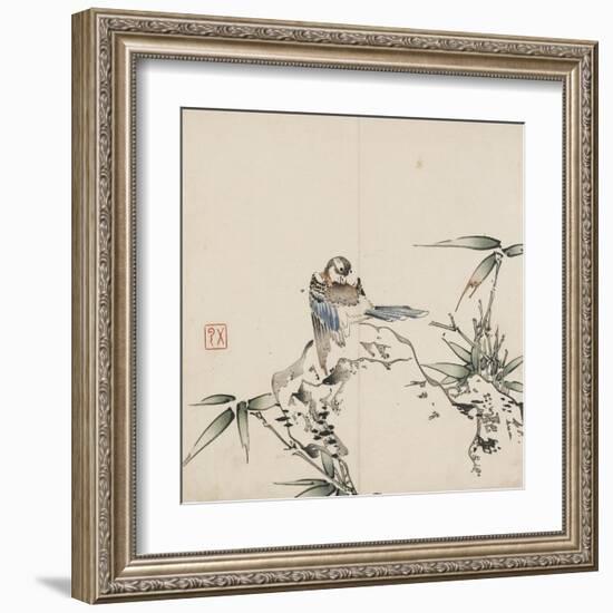 Bird and Bamboo-Wu Yun-Framed Art Print