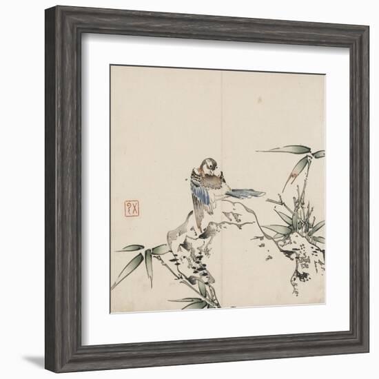 Bird and Bamboo-Wu Yun-Framed Art Print