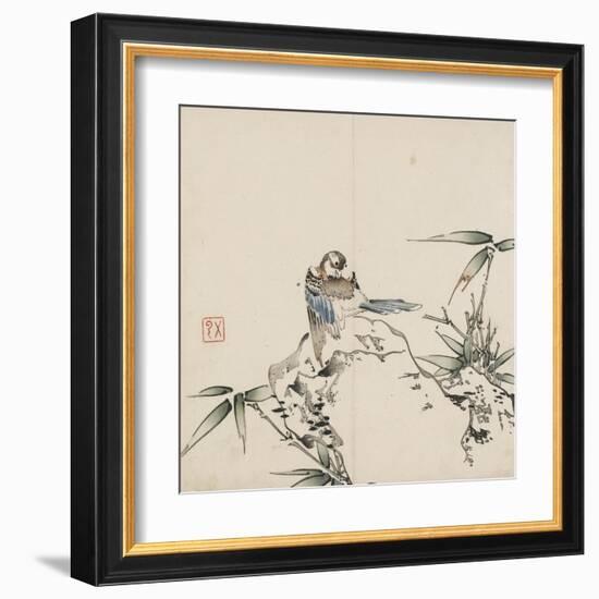 Bird and Bamboo-Wu Yun-Framed Art Print