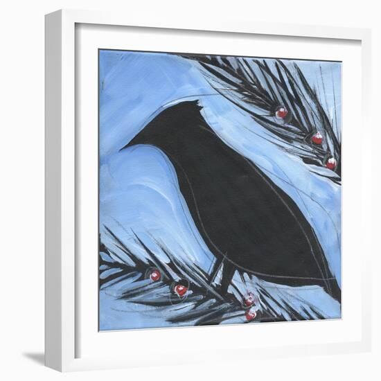 Bird And Berries 14-Tim Nyberg-Framed Giclee Print