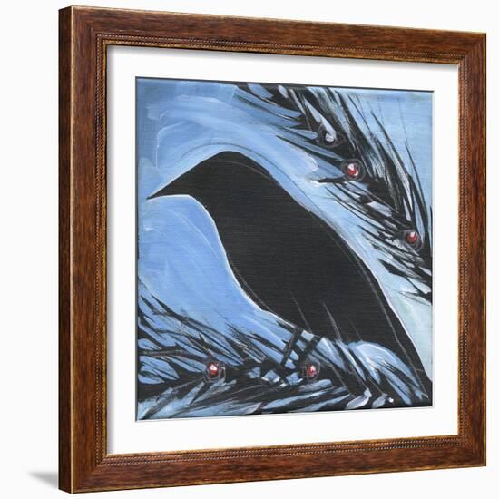 Bird And Berries 16-Tim Nyberg-Framed Giclee Print