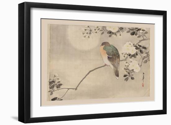 Bird and Cherry Blossoms-null-Framed Art Print