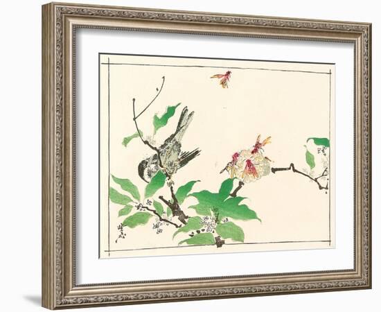 Bird and Hornets-Kyosai Kawanabe-Framed Giclee Print