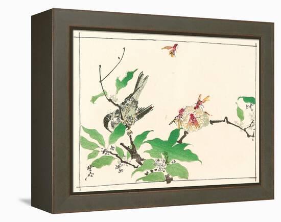 Bird and Hornets-Kyosai Kawanabe-Framed Premier Image Canvas