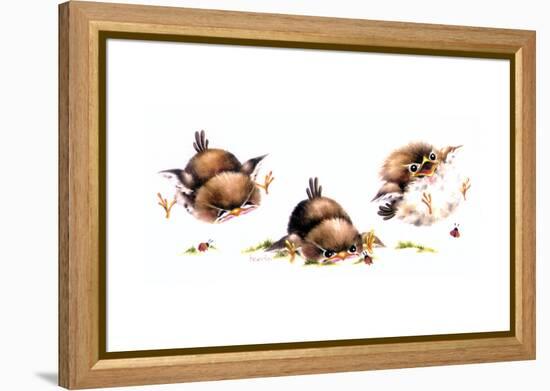 Bird and Ladybug-Peggy Harris-Framed Premier Image Canvas