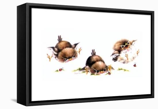 Bird and Ladybug-Peggy Harris-Framed Premier Image Canvas